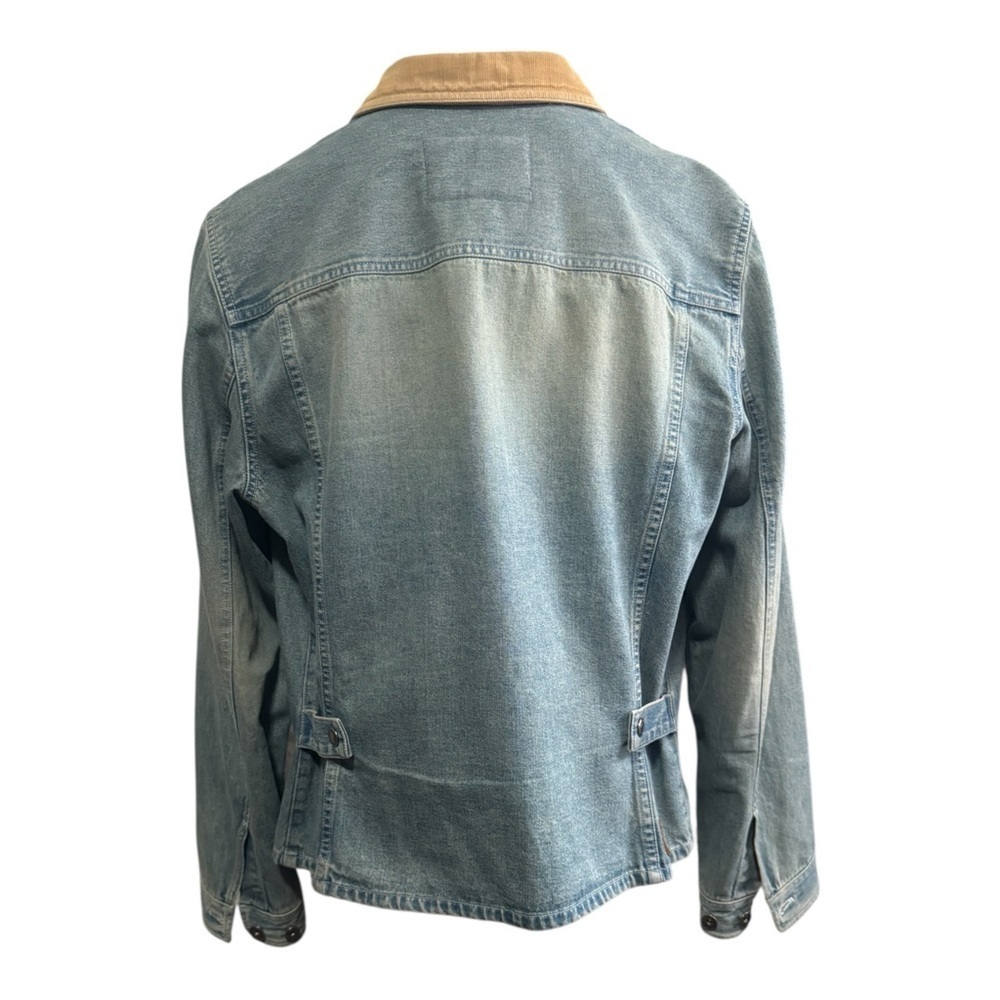 Lauren Ralph Lauren Denim Jacket Corduroy Collar Women’s Large Preppy Classic - Picture 7 of 12